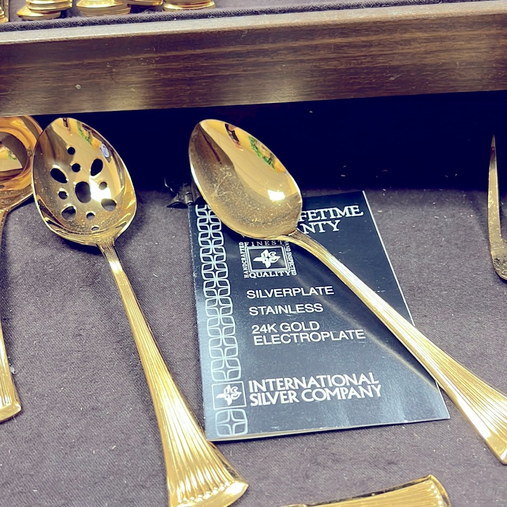 Silver plated stainless 24K Gold Electroplate - Picture 1 of 7